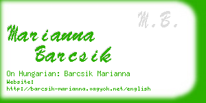 marianna barcsik business card